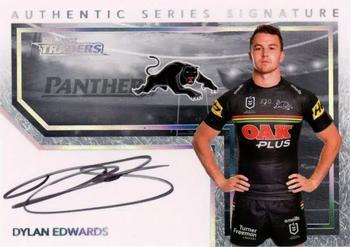 2022 NRL Traders - Authentic Signatures White #ASW11 Dylan Edwards Front